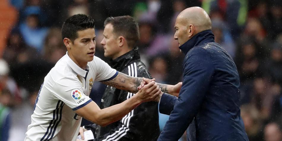 H&igrave;nh ảnh: HLV Zidane kh&ocirc;ng trọng dụng James khi c&ograve;n ở Real