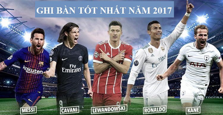 Hé lộ chân sút ghi bàn “khủng” hơn cả Messi và Ronaldo trong năm 2017