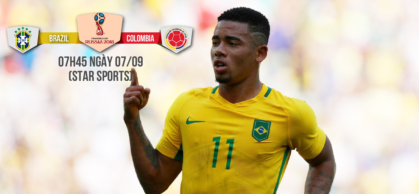 Brazil - Colombia: Đằng sau sự thăng hoa của “số 9” Gabriel Jesus