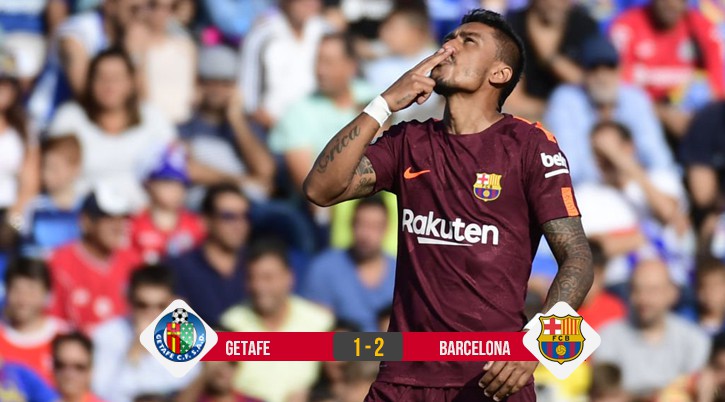 Kết quả bóng đá: Paulinho tỏa sáng giúp Barca thắng nghẹt thở Getafe