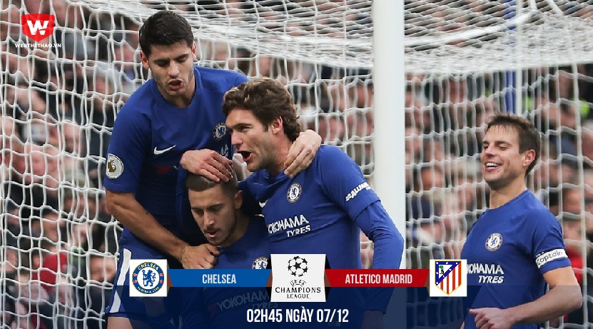 Link xem trực tiếp bóng đá C1 trận Chelsea - Atletico