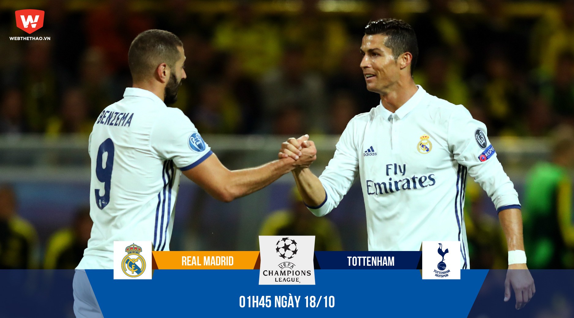 Link xem trực tiếp trận Real Madrid - Tottenham