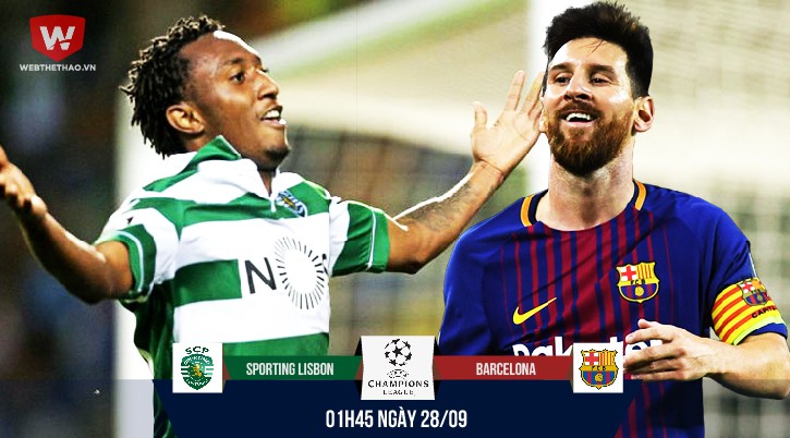 Link xem trực tiếp Champions League: Sporting - Barcelona