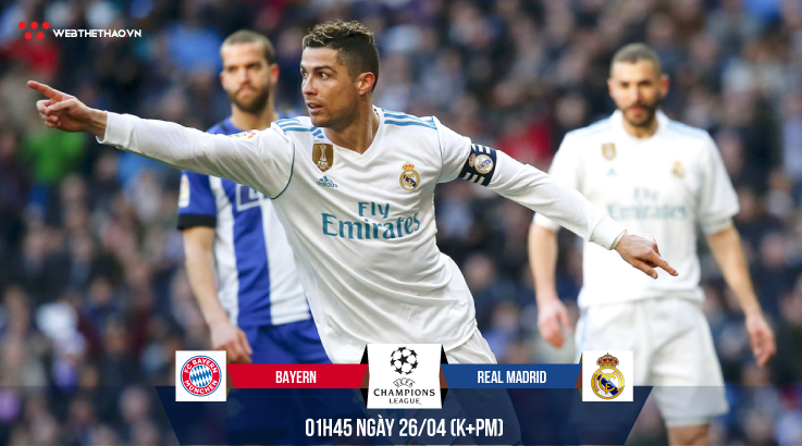 Real Madrid phụ thuộc Ronaldo bằng mọi giá để hạ Bayern Munich