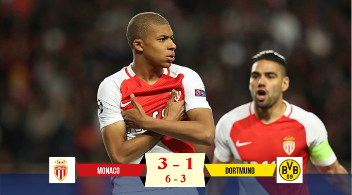 Video: Mbappe lập kỳ tích trước Dortmund, Monaco vào bán kết
