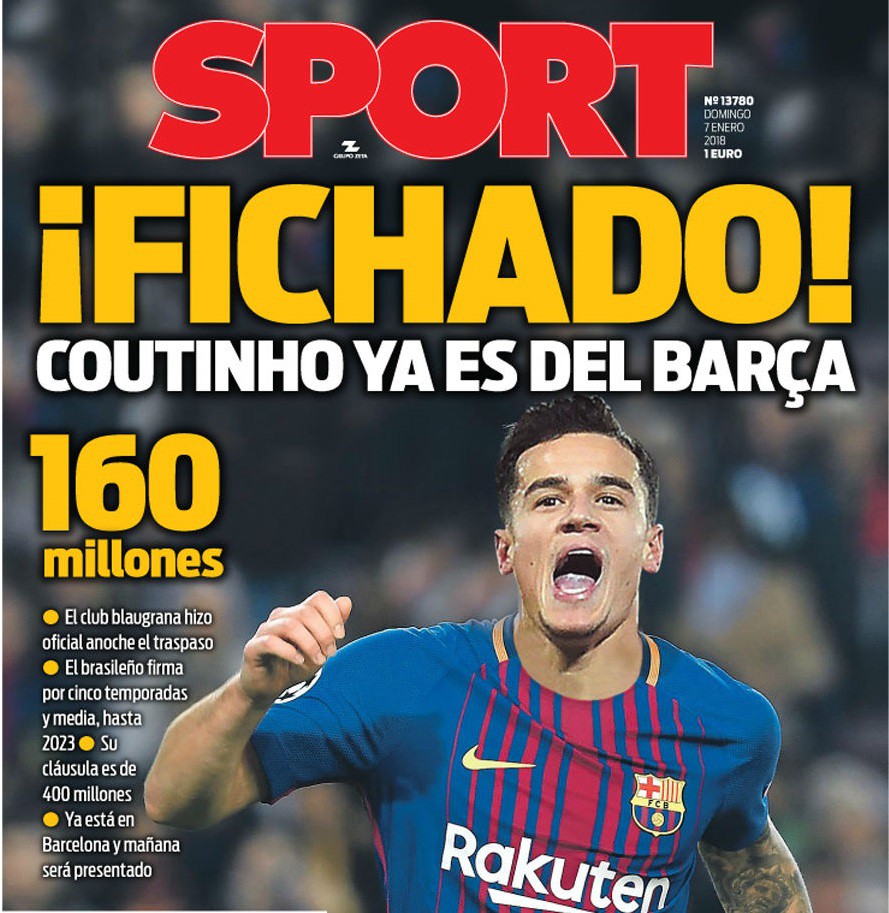 H&igrave;nh ảnh: Với 160 triệu euro, Coutinho l&agrave; hợp đồng đắt gi&aacute; nhất lịch sử Barca