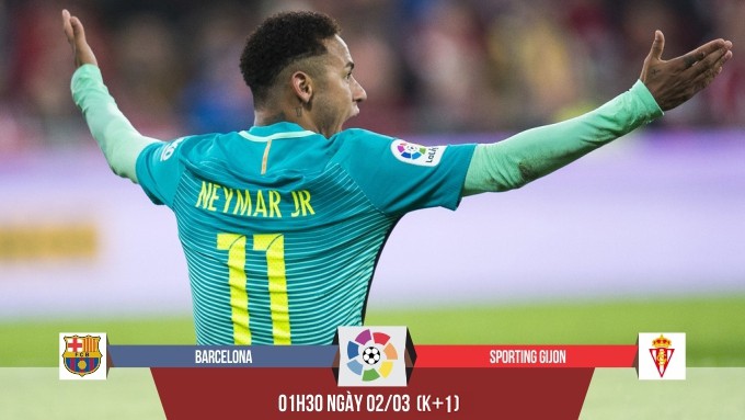 Barcelona - Gijon: Neymar thui chột vì bị "ăn đòn", bị trọng tài ngược đãi?