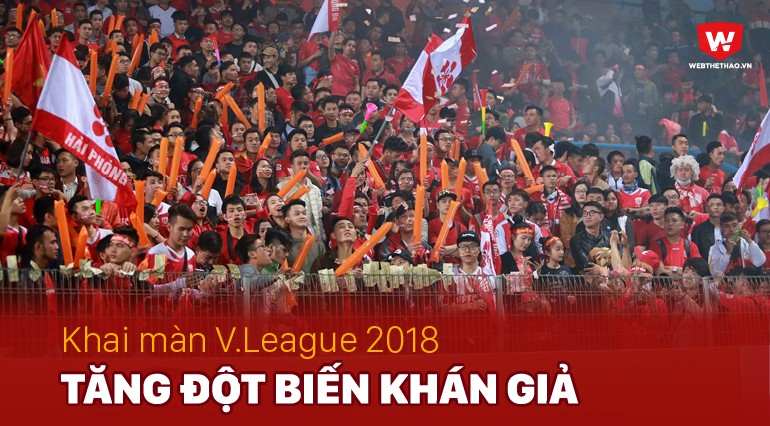 Khai màn V.League 2018, khán giả tăng đột biến thế nào?