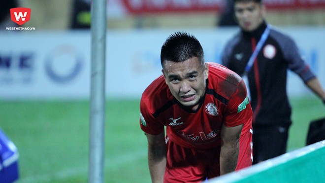 Ngọc Thịnh chia tay V.League 2018 quá sớm. Ảnh: Trung Thu Ngọc Thịnh chia tay V.League 2018 quá sớm. Ảnh: Trung Thu