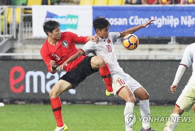 U19 Việt Nam tr&igrave;nh diễn bộ mặt đầy hy vọng ở giải giao hữu tại H&agrave;n Quốc.