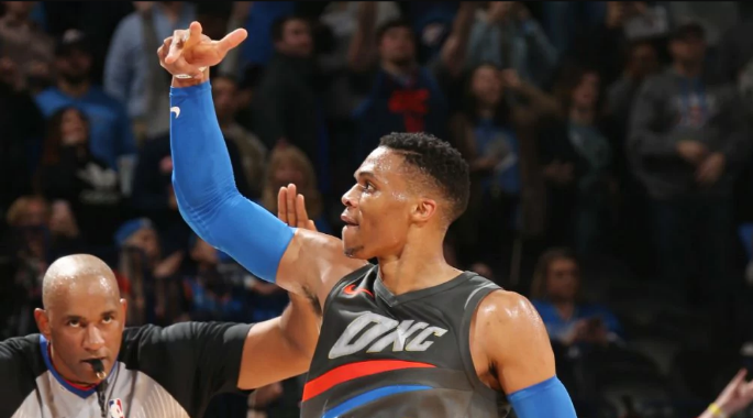 NBA 2017-18: Russell Westbrook ghi 46 điểm giúp OKC đánh bại Wizards