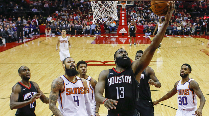 NBA 2017-18: Ném ít nhưng hiệu quả, Houston Rockets đánh bại Phoenix Suns