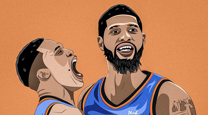Westbrook và George đi vào lịch sử sau cú lật kèo kinh điển