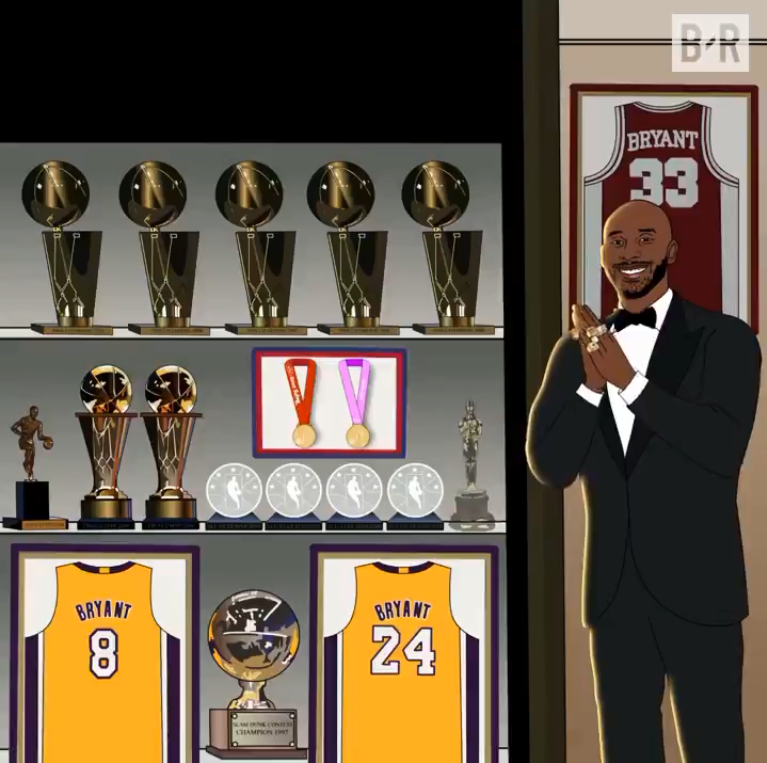 ''Tủ danh hiệu'' của Kobe Bryant nay đã có thêm một cúp vàng Oscar. ''Tủ danh hiệu'' của Kobe Bryant nay đã có thêm một cúp vàng Oscar.