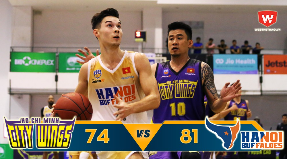 Hanoi Buffaloes thắng nghẹt thở HCMC Wings trong trận đấu nhiều tranh cãi
