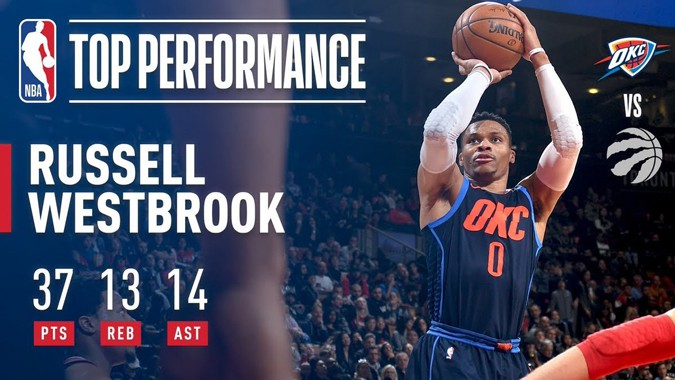 Kết quả NBA 19/3: Westbrook chấm dứt 11 trận bất bại của Raptors