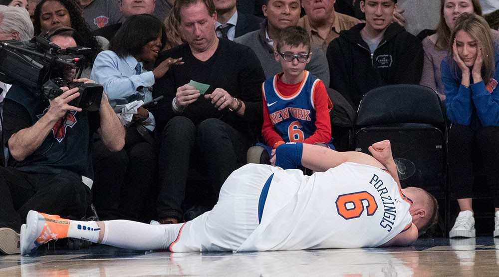 Kristaps Porzingis có thể mất luôn toàn bộ mùa giải năm sau