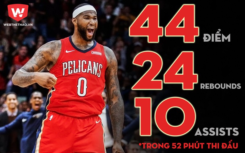 NBA 2017-18: DeMarcus Cousins làm nên lịch sử