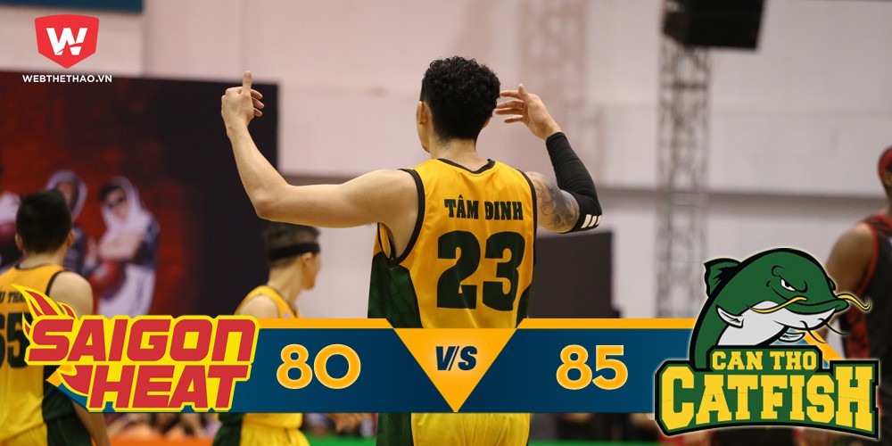 Tâm Đinh tỏa sáng muộn, Cantho Catfish vượt qua Saigon Heat trận mở màn Playoffs