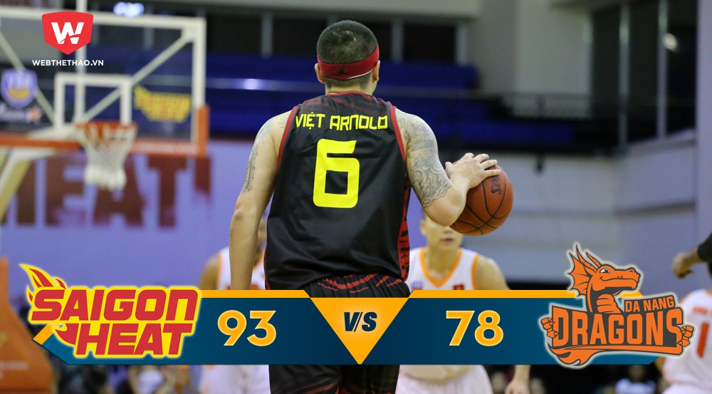 Việt Arnold suýt đạt Triple-Double, Saigon Heat thắng cách biệt Danang Dragons