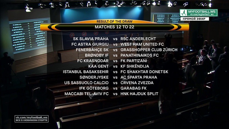 Lễ bốc thăm Play-off Europa League