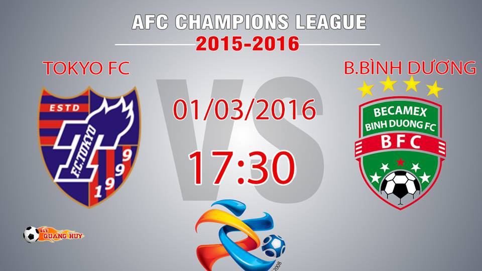 Trực tiếp AFC Champions League: FC Tokyo vs B. Bình Dương