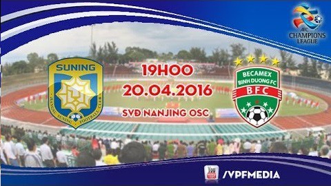 Trực tiếp AFC Champions League: Giang Tô FC vs B. Bình Dương