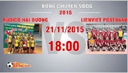 Trực tiếp bóng chuyền VĐQG: Rudico Hải Dương vs TT LienViet Postbank