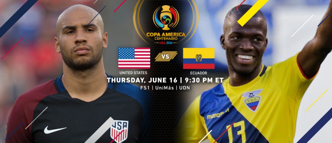 Trực tiếp tứ kết Copa America: Mỹ vs Ecuador