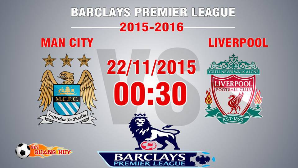 Trực tiếp vòng 13 Premier League: Man City vs Liverpool