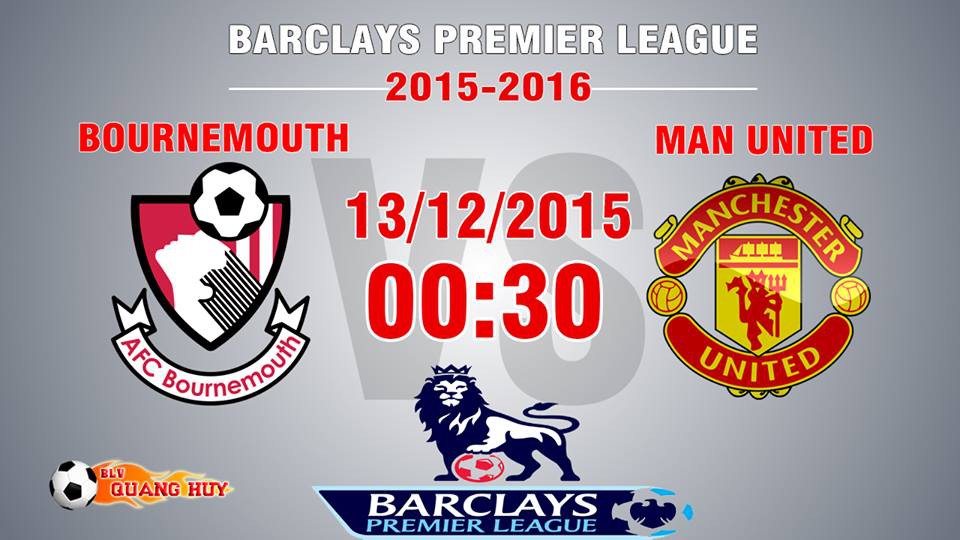 Trực tiếp vòng 16 Premier League: AFC Bournemouth vs Man United