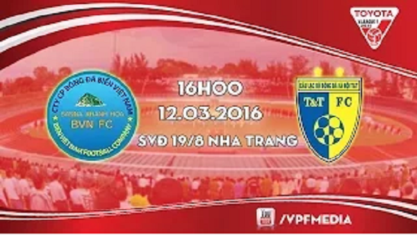 Trực tiếp vòng 4 V. League: S. Khánh Hòa BVN vs Hà Nội T&T