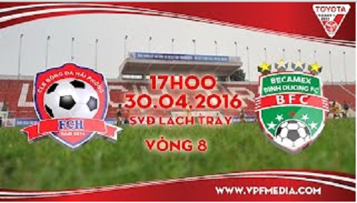 Trực tiếp vòng 8 V League: Hải Phòng vs B. Bình Dương