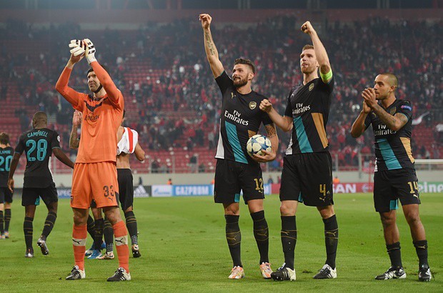 Video Champions League: Olympiakos 0-3 Arsenal