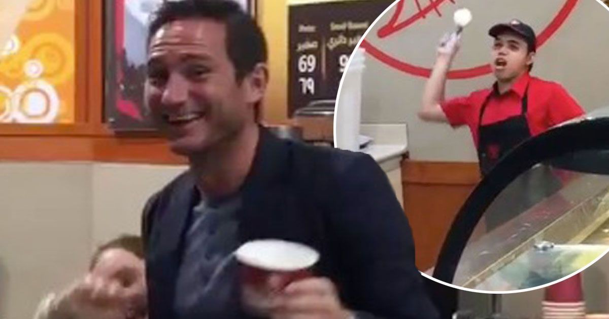 Frank Lampard bất ngờ với tài nghệ của nhân viên bán kem