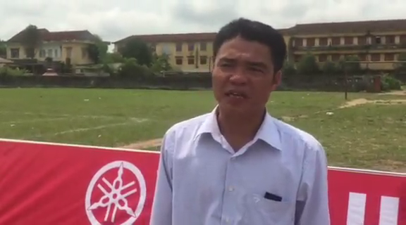 HLV Lê Văn Dìn chia sẻ sau khi cùng THCS Nghi Long bảo vệ thành công chức vô địch