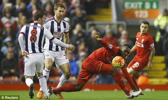 Video ngoại hạng Anh: Liverpool 2-2 West Brom