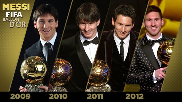 Nhìn lại 5 lần giành ‘Quả bóng Vàng’ của Lionel Messi