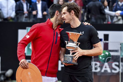 Video Rome Masters: Novak Djokovic 0-2 Andy Murray