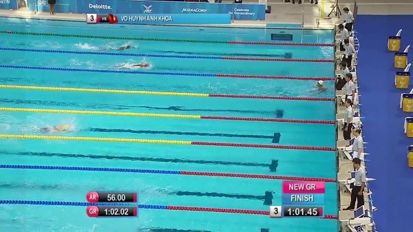 Võ Huỳnh Anh Khoa phá kỷ lục 100m tự do