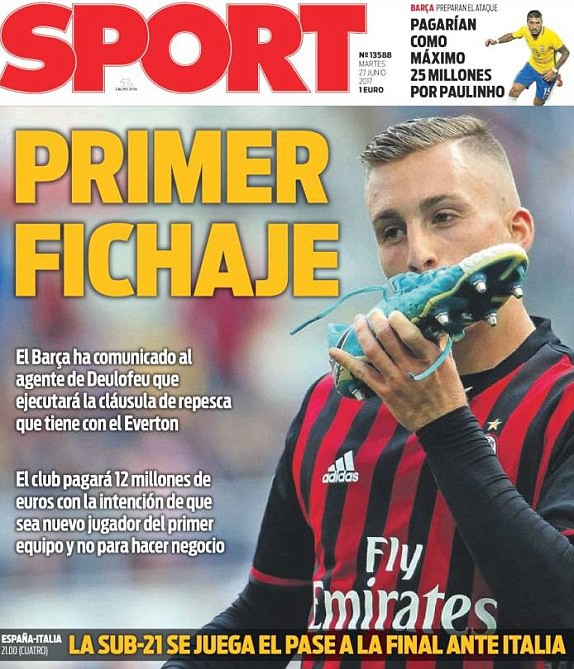Barcelona chuẩn bị mua lại Gerard Deulofeu