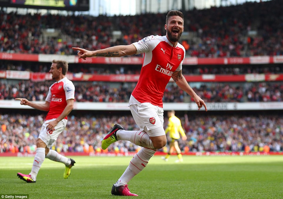 Arsenal 4–0 Aston Villa: Giroud mang ngôi nhì bảng về cho Arsenal