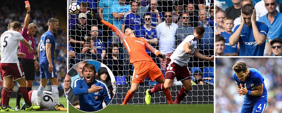 Chelsea thua sốc Burnley trong ngày Cahill và Fabregas nhận thẻ đỏ Chelsea thua sốc Burnley trong ngày Cahill và Fabregas nhận thẻ đỏ