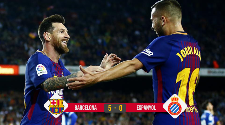 Kết quả bóng đá: Messi đi vào lịch sử derby Catalan, Barca lên ngôi đầu bảng
