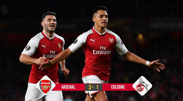 Kết quả bóng đá: Sanchez lập siêu phẩm giúp Arsenal hạ Cologne