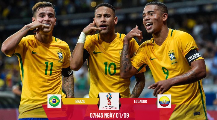 Link xem trực tiếp trận Brazil - Ecuador