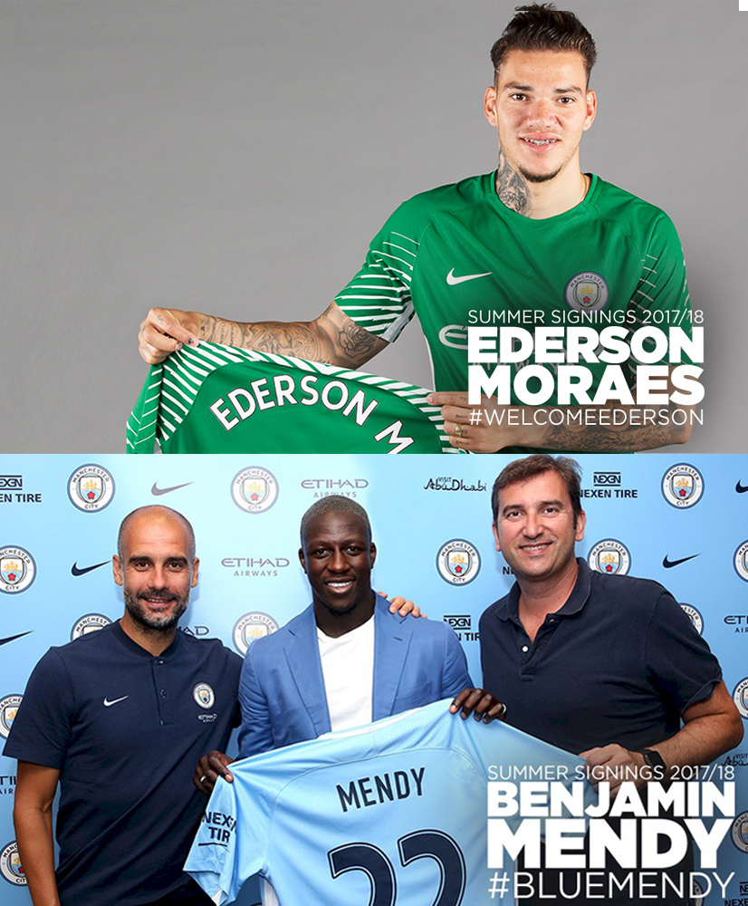 Ederson v&agrave; Mendy l&agrave; 2 hợp đồng bom tấn của Man City trong H&egrave; 2017