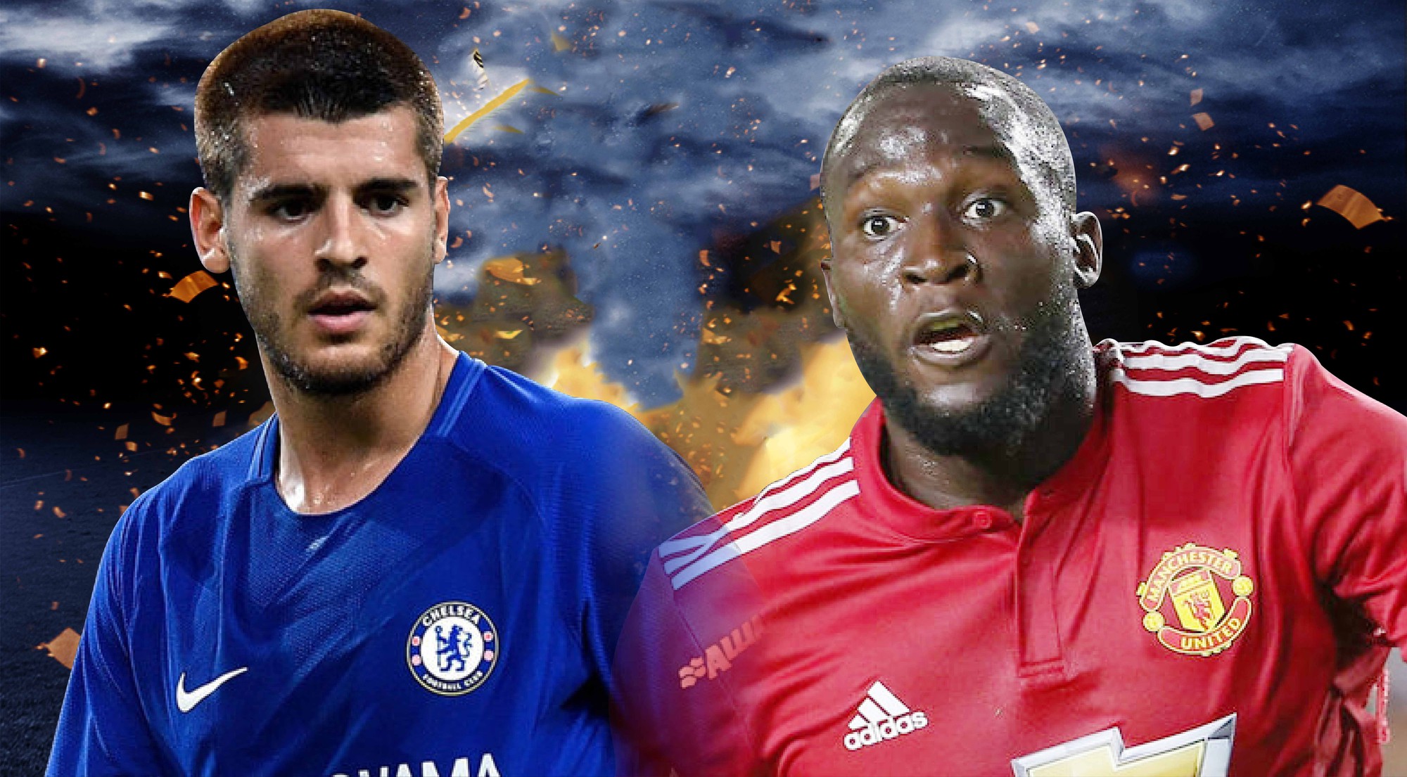 Thử đặt Romelu Lukaku và Alvaro Morata lên bàn cân
