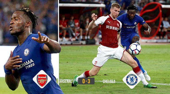Video: Batshuayi rực sáng, Chelsea thắng "ba sao" trước Arsenal