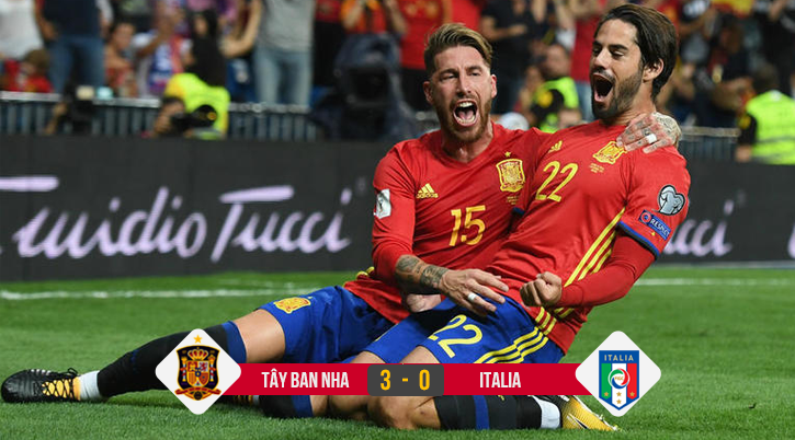 Video: Isco lập cú đúp siêu phẩm giúp TBN đè bẹp Italia